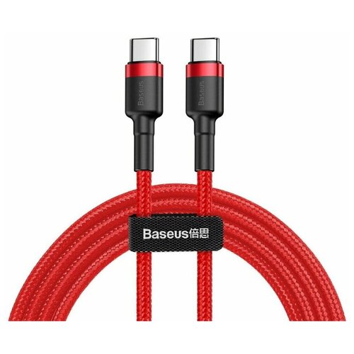 Кабель Baseus Cafule Series USB Type-C to USB Type-C PD2.0 60W Flash charge Cable (20V 3A) 2m Red (CATKLF-H09) дата кабель baseus type c на iphone power delivery 20вт 0 25м cafule черный catljk 01