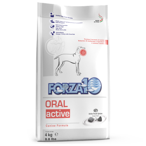 Сухой корм для собак Forza10 Oral Active, при заболеваниях зубов и десен 4 кг