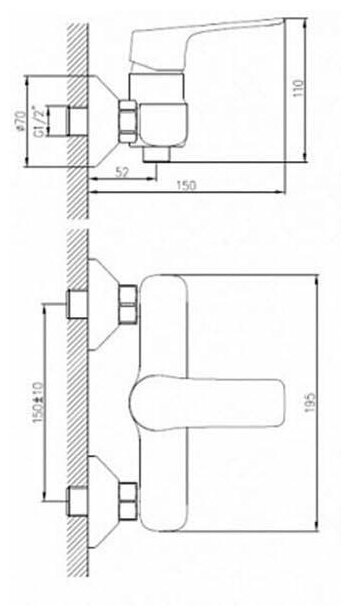 Смеситель для ванны Hansgrohe - фото №3