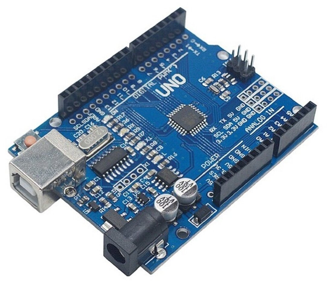 Плата контроллера Arduino Uno R3 (ATMega 328 / CH340G) Arduino IDE совместимая.