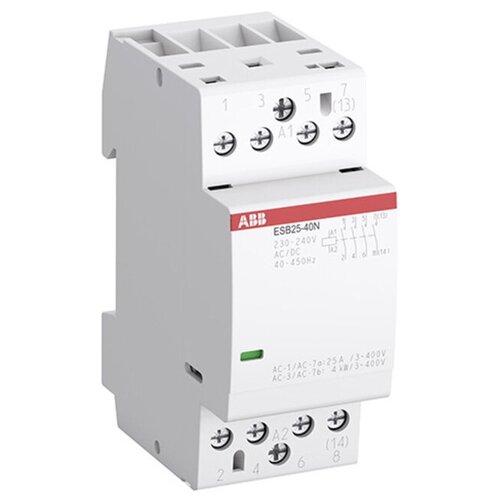 Контактор модульный ABB ESB (1SAE231111R0640) 220 В 25 А тип AC/DС 4НО