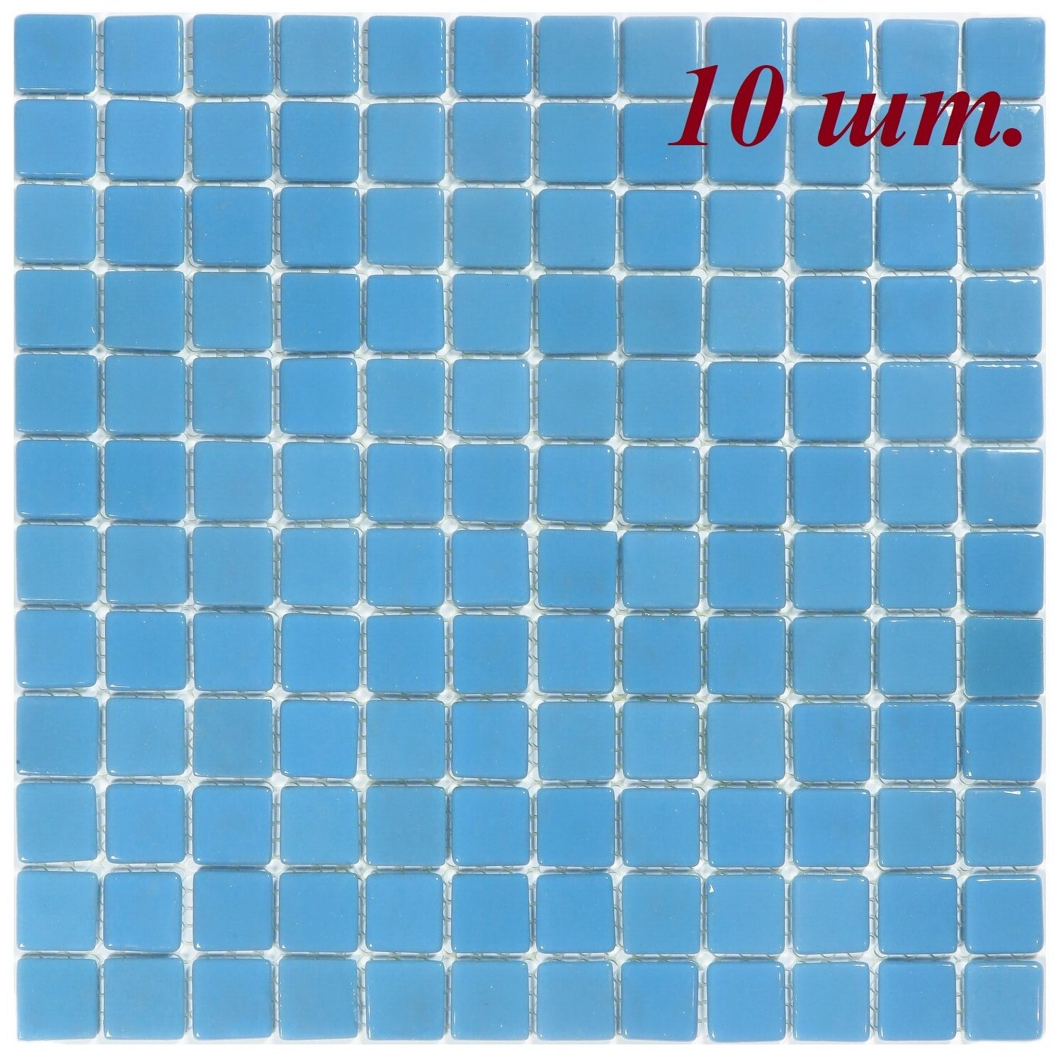 Плитка мозаика стеклянная Vidrepur MK25102 Sky Blue (однотонная), 1 уп. (1 кв. м.)