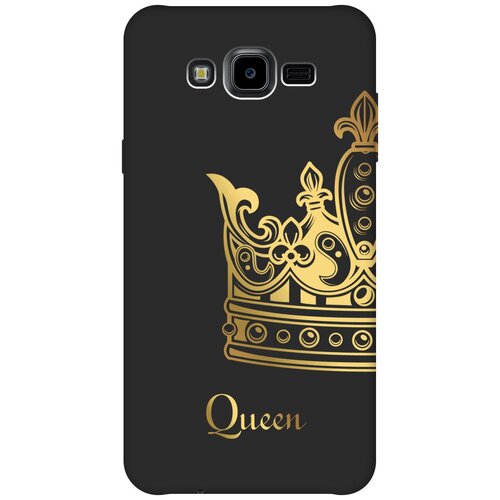 Матовый чехол True Queen для Samsung Galaxy J7 Neo / Самсунг Джей 7 Нео с 3D эффектом черный