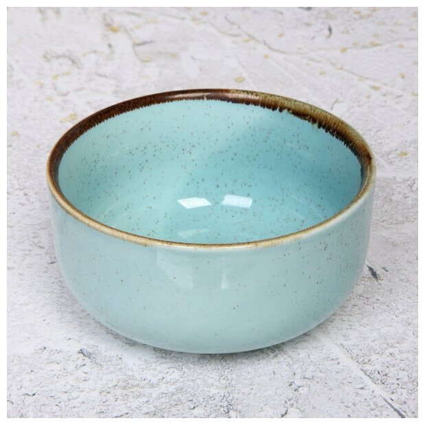 фото Салатник керамический "Tiffany Blue" 12,5*6см