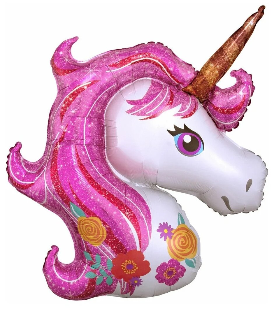 Воздушный шар Anagram 37273 Magical Unicorn, белый/розовый