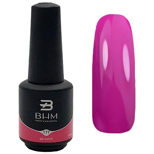 BHM Professional Гель-лак Gel Polish, 7 мл, 15 г, №177 bhm professional гель лак gel polish 7 мл 25 vintage bordeaux