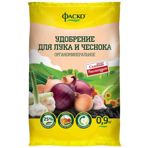 Удобрение ФАСКО для лука и чеснока, 0.9 л, 0.9 кг органоминеральное удобрение эффектон я подкормка комплексная 0 5 л