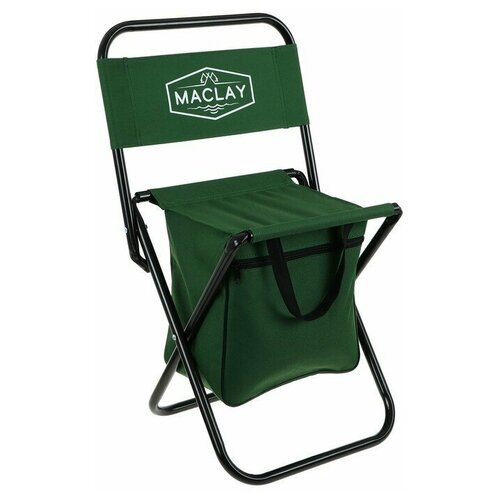 Maclay Стул туристический с сумкой, до 60 кг, размер 24 х 26 х 60 см, цвет зелёный