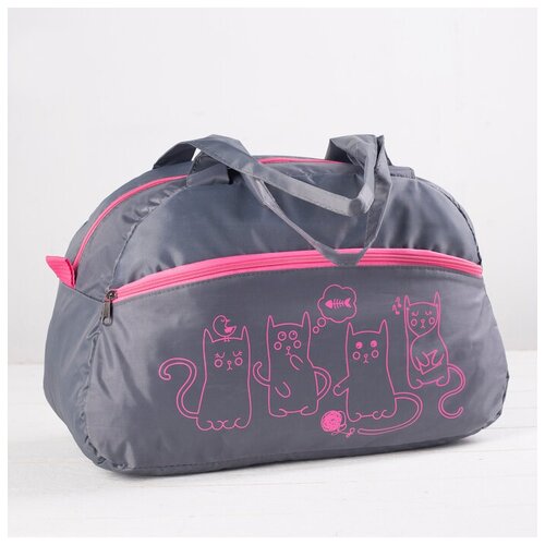 фото Сумка спортивная на молнии, цвет серый sarabella