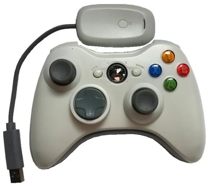 Геймпад/джойстик беспроводной для консоли/приставки Xbox 360/компьютера PC + ресивер/приемник