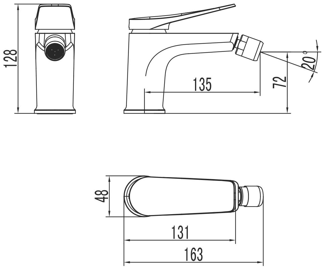 Смеситель Lemark Bronx LM3708GM для биде - фотография № 10