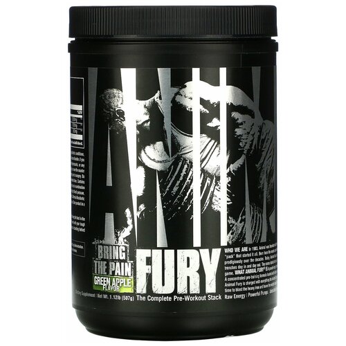 Universal Nutrition Animal Fury 492 гр (Universal Nutrition) Зеленое яблоко universal nutrition animal pump 30 packs