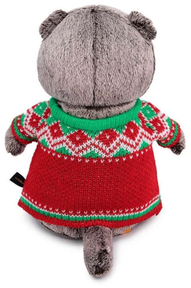 Мягкая игрушка BUDI BASA collection Басик в свитере с елками - фото №3