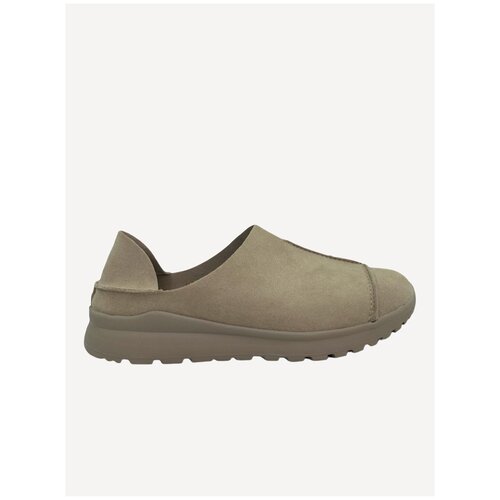 фото Туфли женские из микрополитекса на толстой бежевой подошве (2192) цвет: темно-бежевый grunberg