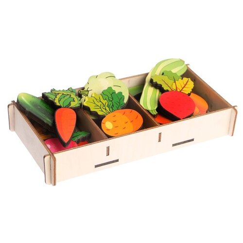 Набор «Овощи на магнитах» в коробке, 16 деталей