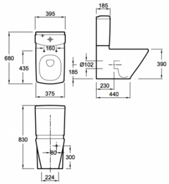 Бачок Jacob Delafon Escale E1416-00 - фото №7