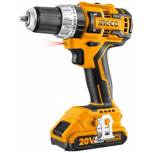 Аккумуляторная беcщеточная ударная дрель-шуруповерт Li-Ion 20В Ingco CIDLI20608 1556300₽