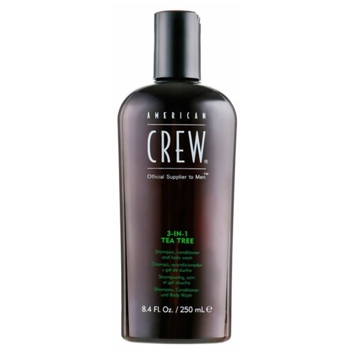 American Crew Tea Tree Шампунь, Кондиционер и Гель для душа 3 в 1. - 250 мл