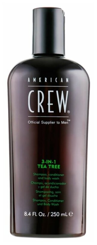 American Crew Tea Tree Шампунь, Кондиционер и Гель для душа 3 в 1. - 250 мл