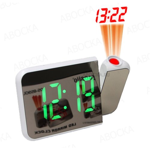 Проекционные часы с будильником DS-8590L / часы электронные с подсветкой / показатель температуры