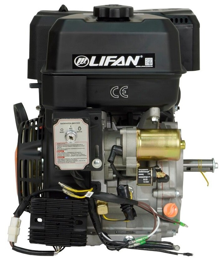 Двигатель LIFAN 20 л. с. с катушкой 11А KP460E ЭЛ. стартер вал 25 мм.