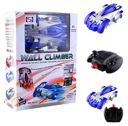 Антигравитационная машинка Wall Climber синяя