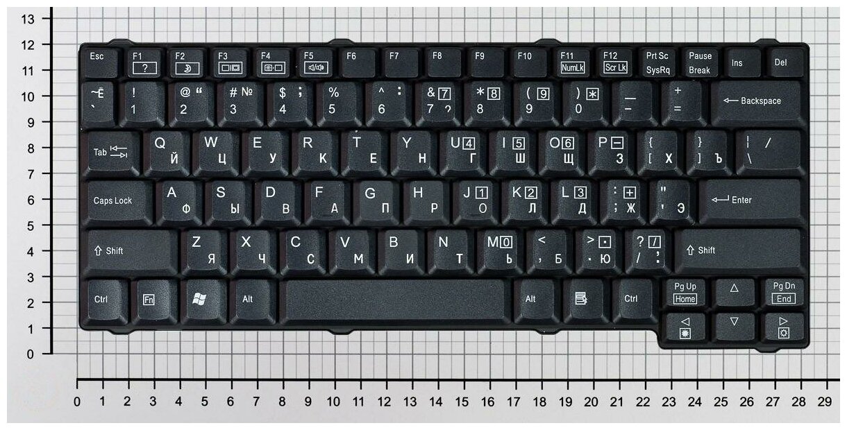 Клавиатура для ноутбука Acer Travelmate 200 210 220 230 240 250 260 520 730 740 черная 1340₽