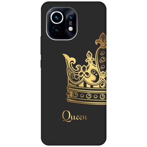 Матовый чехол True Queen для Xiaomi Mi 11 / Сяоми Ми 11 с 3D эффектом черный матовый чехол true queen для oneplus 11 ванплюс 11 с 3d эффектом черный