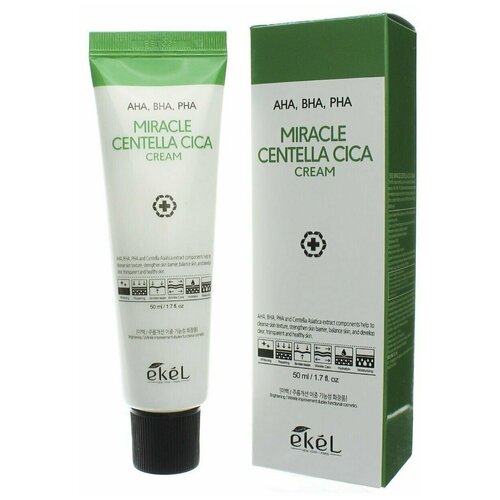 Купить Крем для проблемной кожи лица с кислотами Centella Cica Cream AHA, BHA, PHA, 50 мл. Ekel