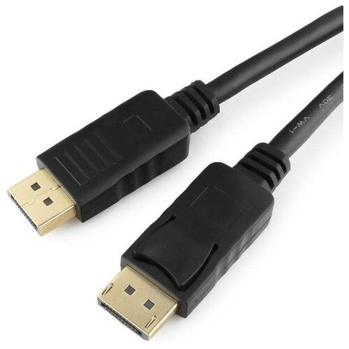 Кабель DisplayPort 10м Gembird CC-DP2-10M круглый черный кабель displayport 3м gembird cc dp2 10 круглый черный