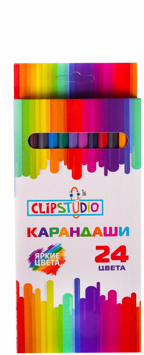 Карандаши Clipstudio 24 цвета шестигранные