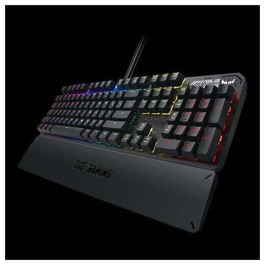 Клавиатура ASUS TUF Gaming K3 90MP01Q0-BKRA00 чёрная Kaihua RED switch, подставка под запястья, RGB, USB