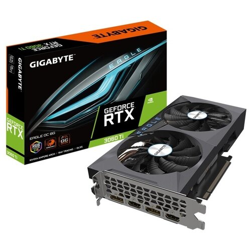 Видеокарта 8 Gb Gigabyte GeForce RTX3060 Ti EAGLE OC (GV-N306TEAGLE OC-8GD 2.0)