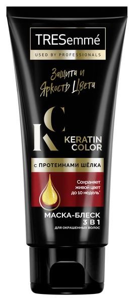 TRESemme Маска-блеск 3 в 1 для окрашенных волос Keratin Color Защита и яркость цвета с протеинами шелка
