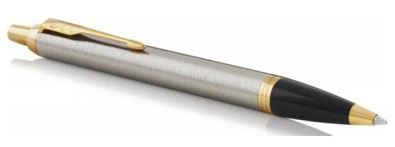 Ручка шариковая Parker IM Core K321 (1931670) Brushed Metal GT M синие чернила подар. кор.