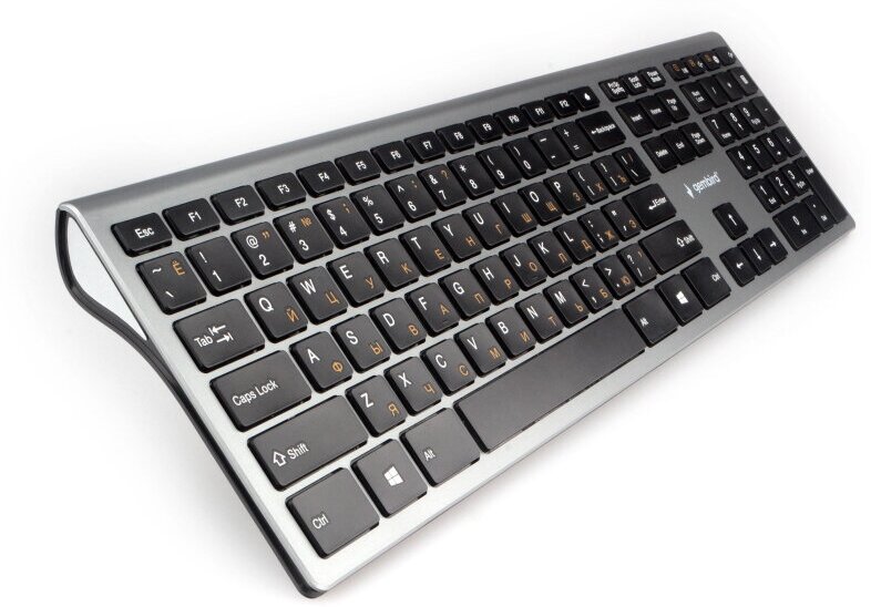 Клавиатура беспроводная Gembird KBW-1 USB серебристый - фото №17