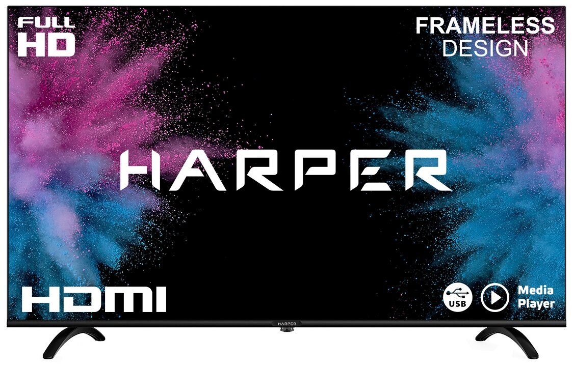 43" (109 см) Телевизор LED Harper 43F720T черный