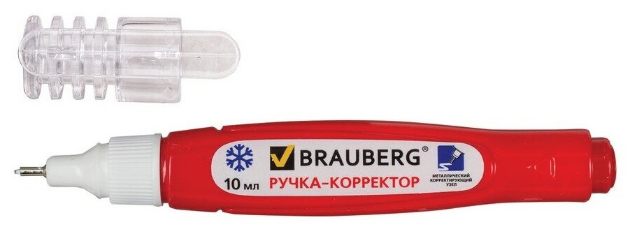 Ручка-корректор BRAUBERG, 10 мл, металлический наконечник 220618