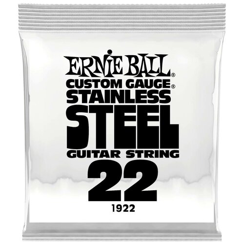 ERNIE BALL 1922 Stainless Steel .022 Струна одиночная для электрогитары струна одиночная для электрогитары ernie ball 1158 nickel wound 058