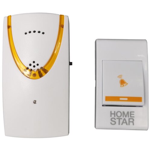 Дверные звонки HomeStar Звонок HomeStar HS-0104, беспроводной, 8,6 МВт, 32 мелодии, 80-90дБ, r=100м, 433.05Мгц, микс