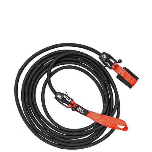 Трос латексный Long Safety cord, 5,4-14,1 kg, Black/Red, MAD WAVE