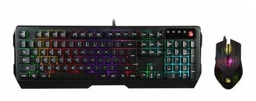 Клавиатура мышь A4 Bloody Q1300 Q135 Neon Q50 клавчерныйкрасный мышьчерныйкрасный USB Mult