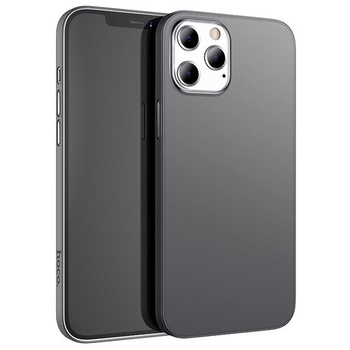 Ультратонкий пластиковый чехол 0,4мм Hoco PP Thin series для iPhone 12 Pro Max, черный силиконовый чехол hoco thin series для apple iphone 13 pro max черный