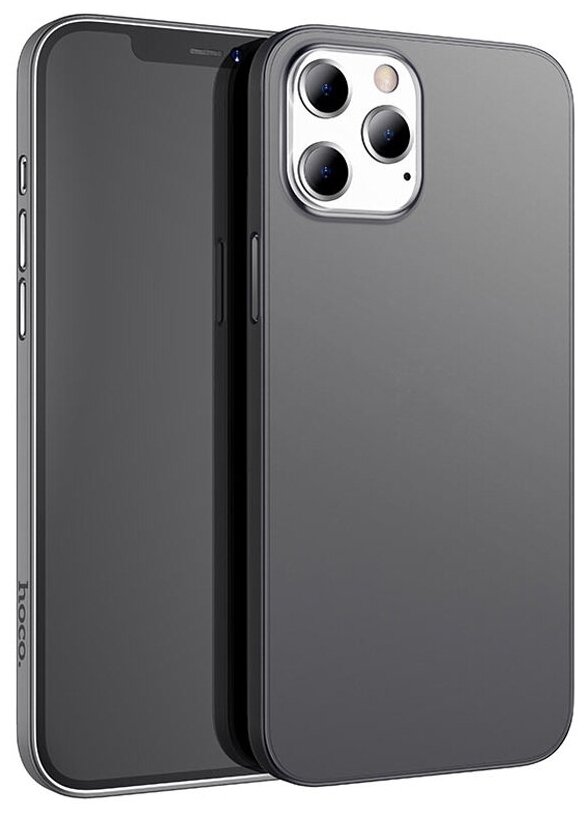 Ультратонкий пластиковый чехол 0,4мм Hoco PP Thin series для iPhone 12 Pro Max, черный