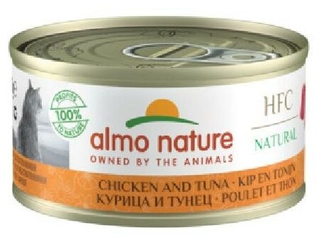 Almo Nature консервы Консервы для Кошек с Курицей и Тунцом 75проц. мяса (HFC - Natural - Chicken and Tuna) 9025H | Legend HFC Adult Cat Chicken Tuna 0,07 кг 26493 (2 шт)