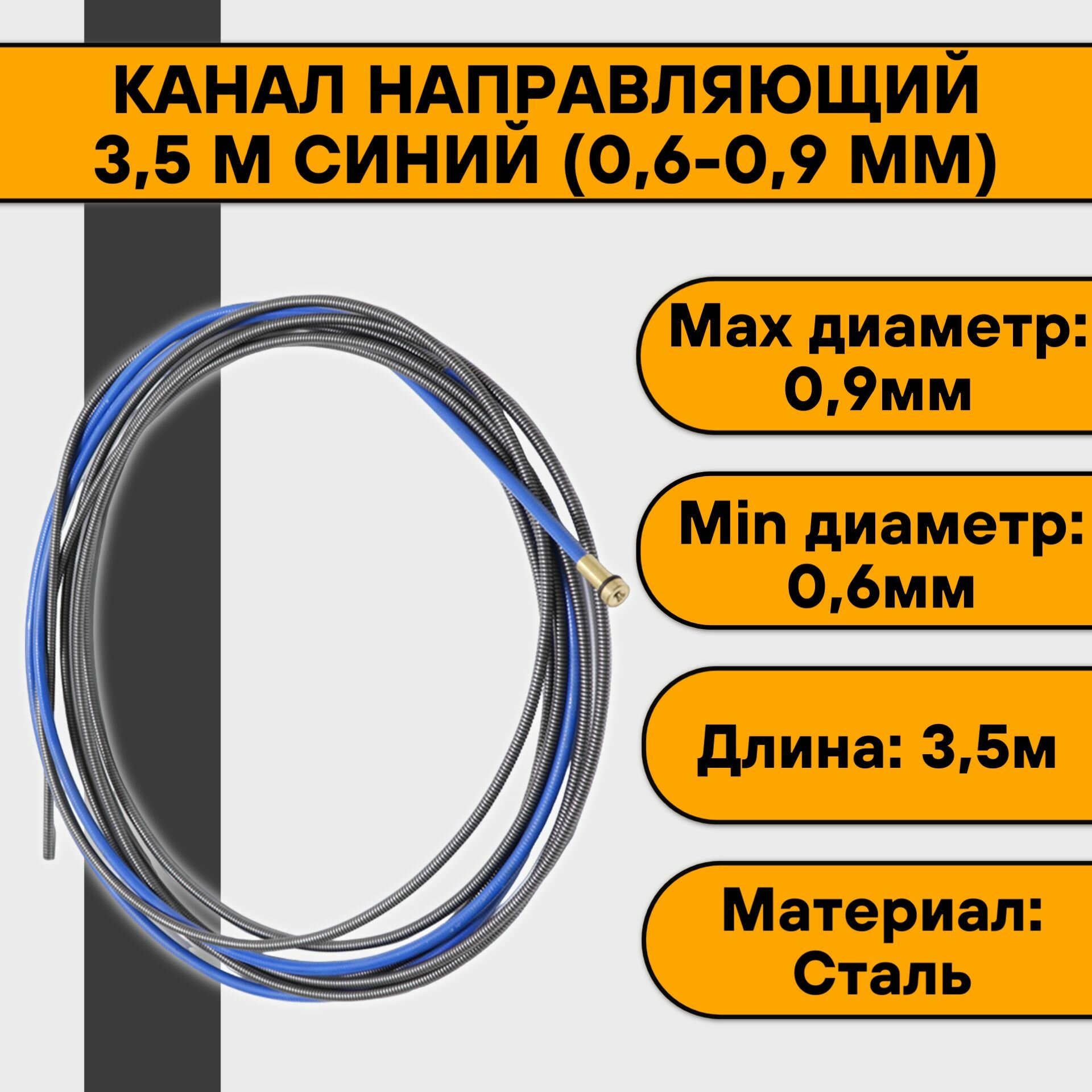 Канал направляющий 35 м синий (06-09 мм)