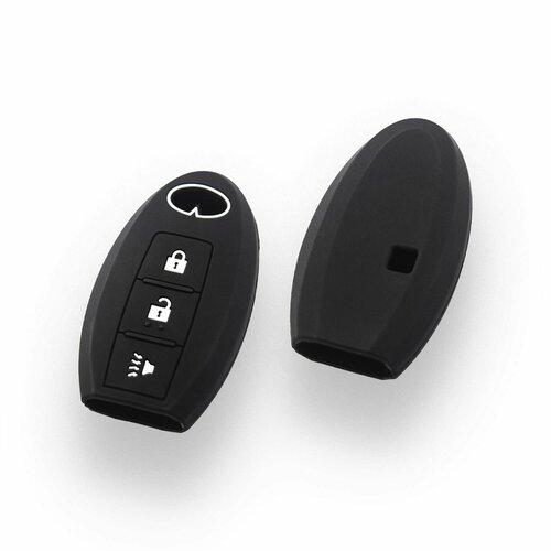 Силиконовый чехол для ключа Infiniti QX60 QX50 Q50 Q70 G35 FX35 FX45 QX56 Q60 G37 G35 G25 QX70 M35 M45 QX80, 3 кнопки, Черный