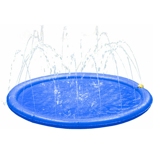 Коврик-фонтан уличный душ для собак Flamingo диаметр 1 м опрыскивающий охлаждающий бассейн 2348₽