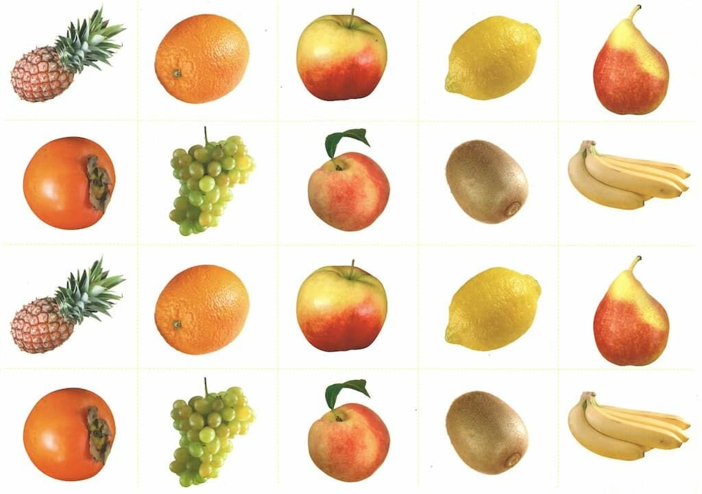 Комплект демонстрационных и раздаточных карточек "Фрукты" — фото 1