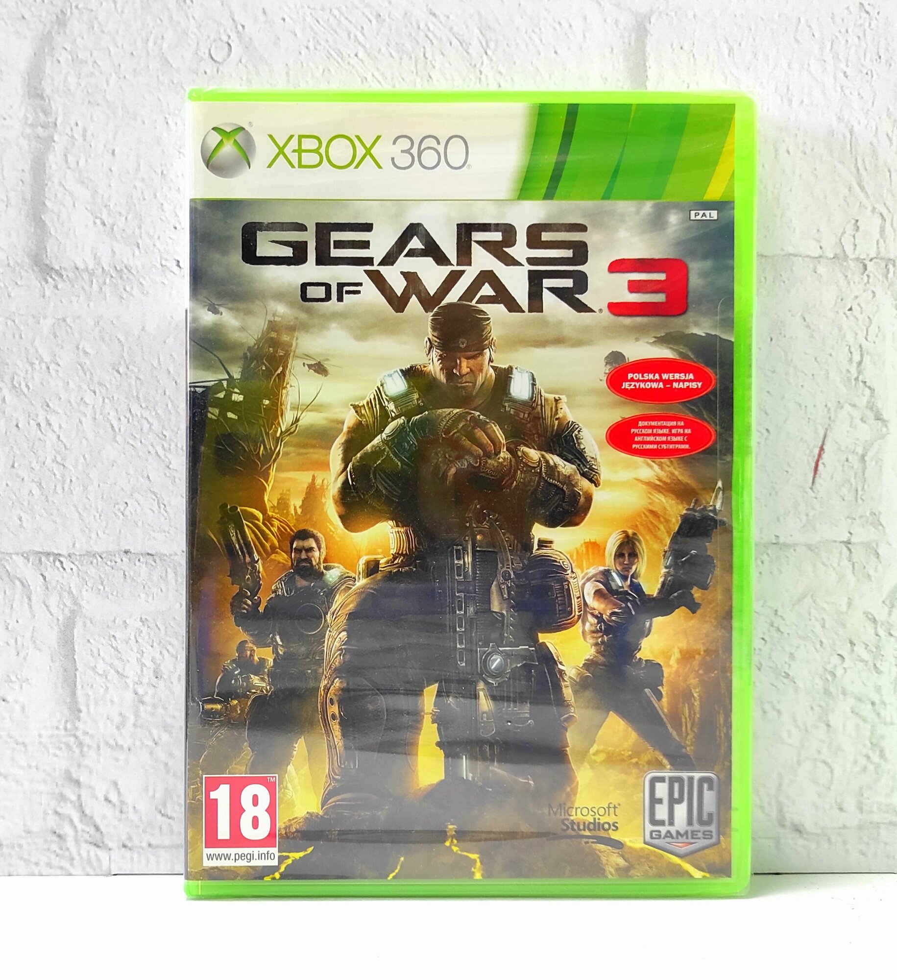 Gears Of War 3 Русские субтитры Видеоигра на диске Xbox 360